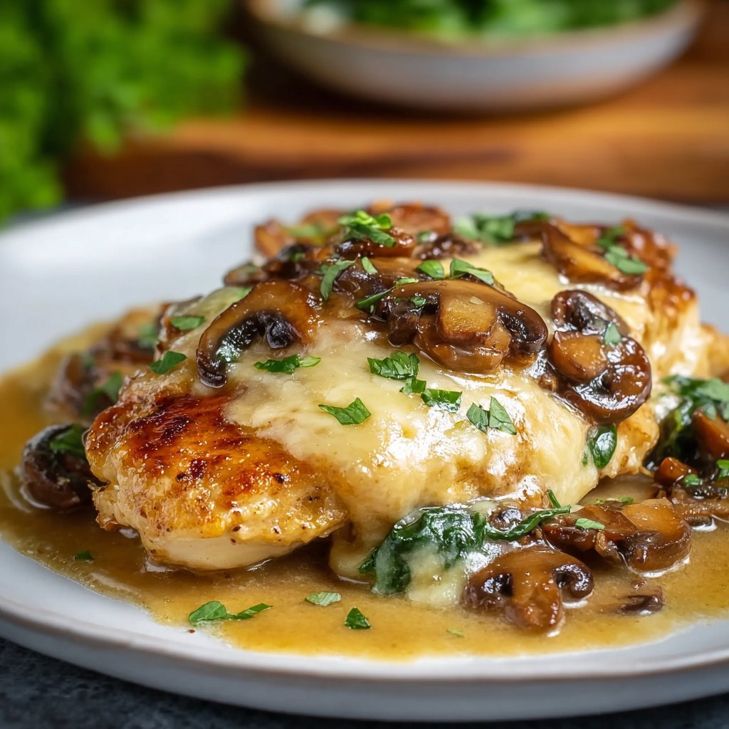 Cheesy Skillet Chicken Lombardy Delight