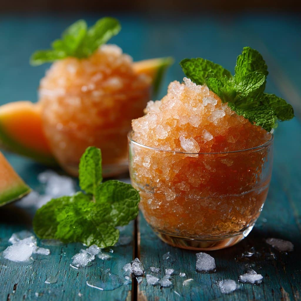 Cantaloupe & Mint Granita