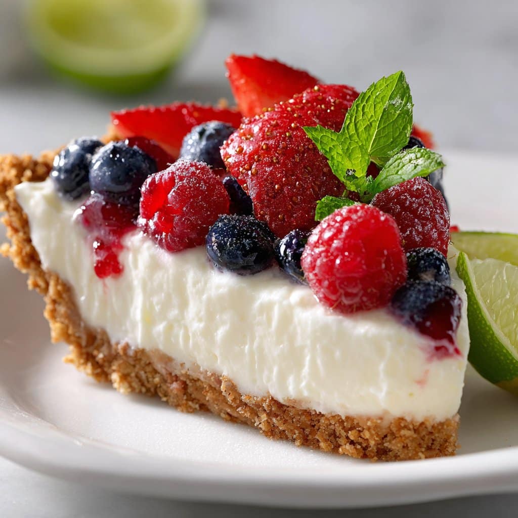 Lime and Berry Icebox Pie