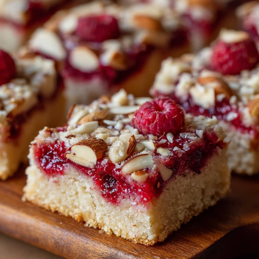 Raspberry Almond Shortbread Bars