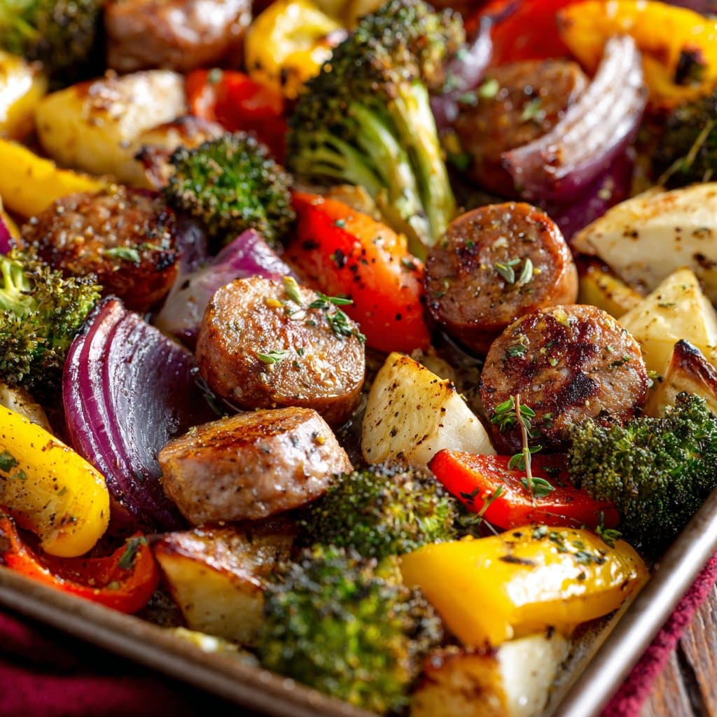 Lazy Sunday Sheet Pan Sausage and Veggies in Just 10 Minutes