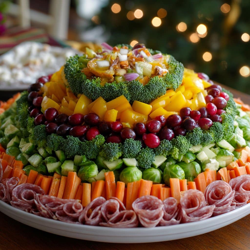 Christmas Tree Veggie Platter Moms Can Assemble in Minutes
