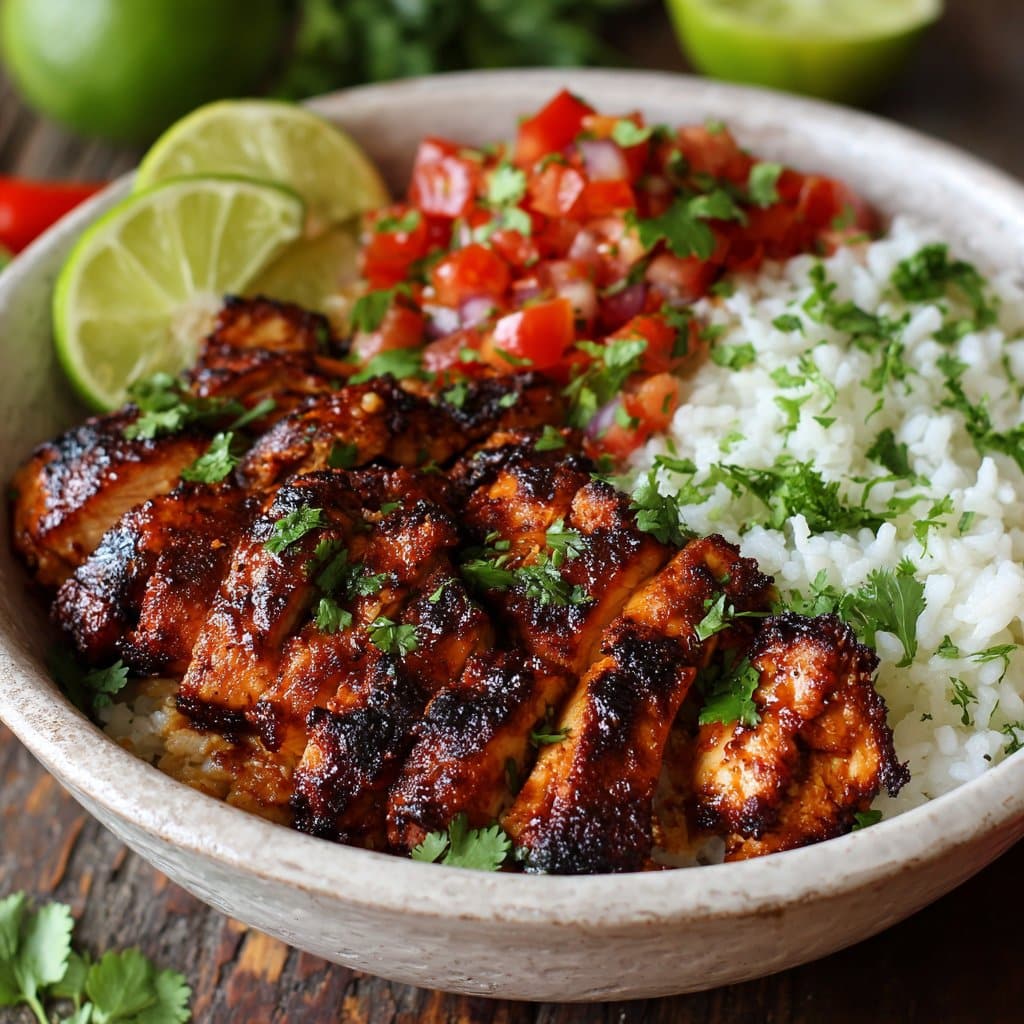 Mexican Chicken Bowl with Cilantro Rice