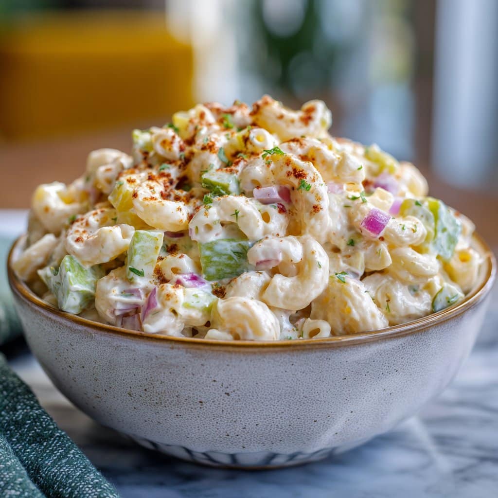 Classic Macaroni Salad with Sweet Pickle