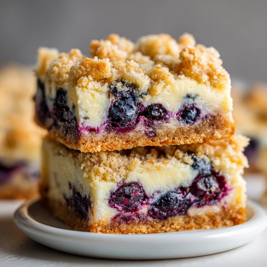 Blueberry Cheesecake Crumble Bars