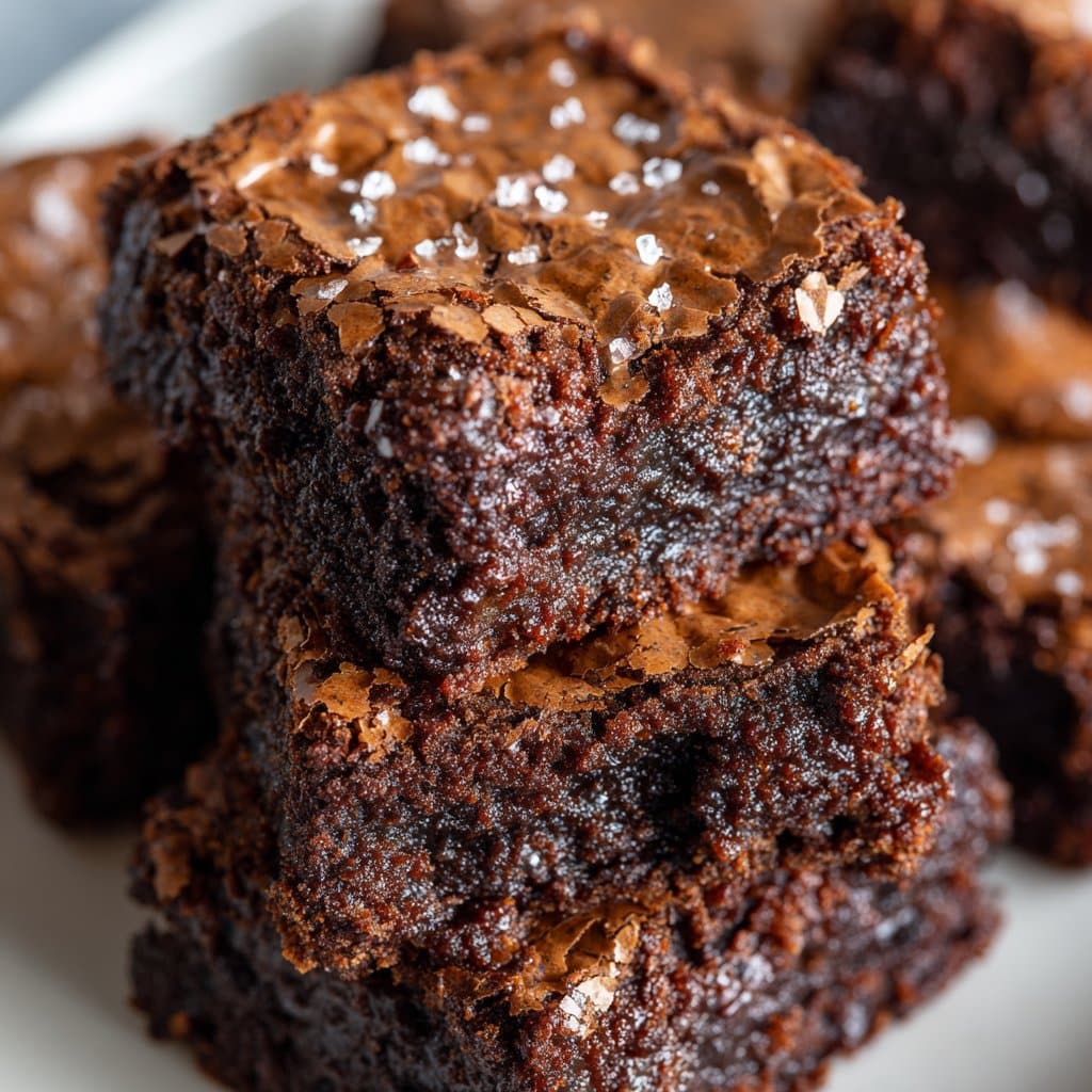 Double Fudge Brownies with Crinkle Tops