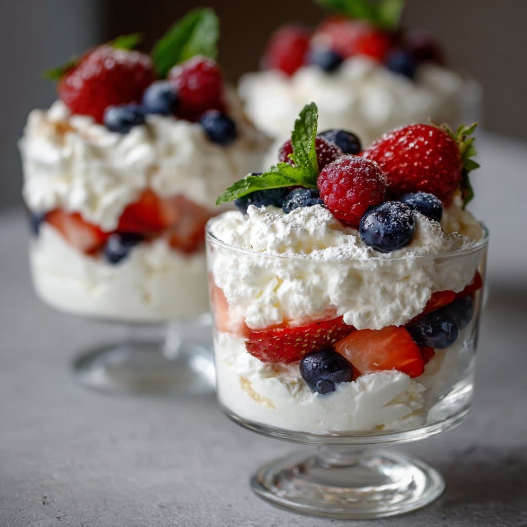 Easy Summer Dessert Eton Mess with Berries and Cream