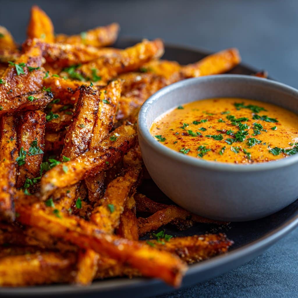 Sweet Potato Fries with Spicy Paprika Dip
