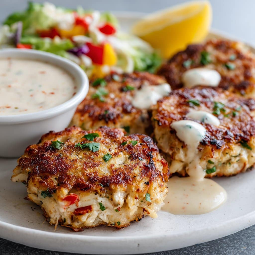 Crab Cakes with Old Bay and Remoulade Sauce