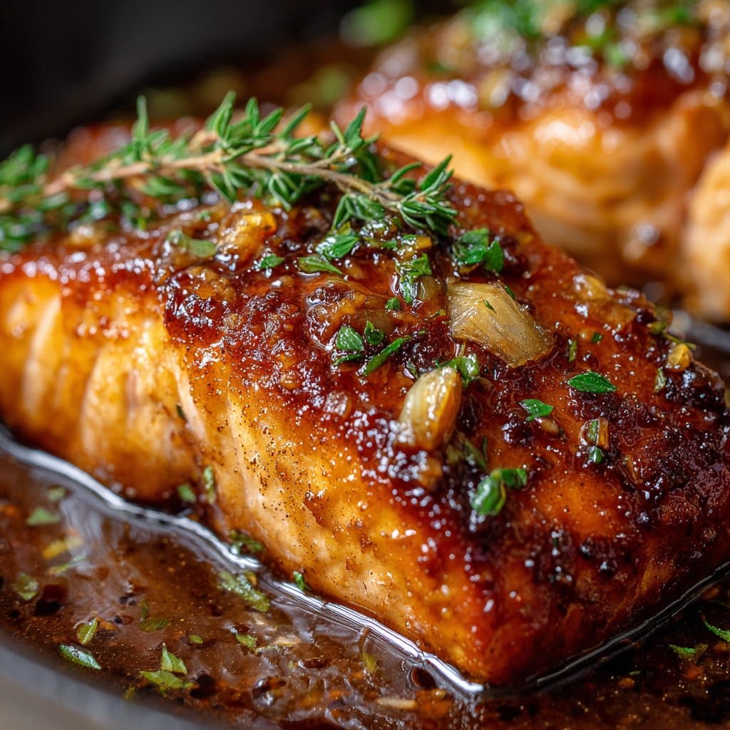 Salmon with Brown Sugar Garlic Glaze