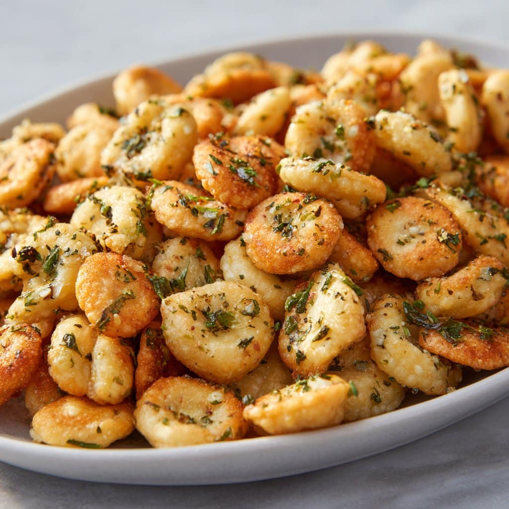 Ranch Oyster Crackers with Garlic Herb Seasoning