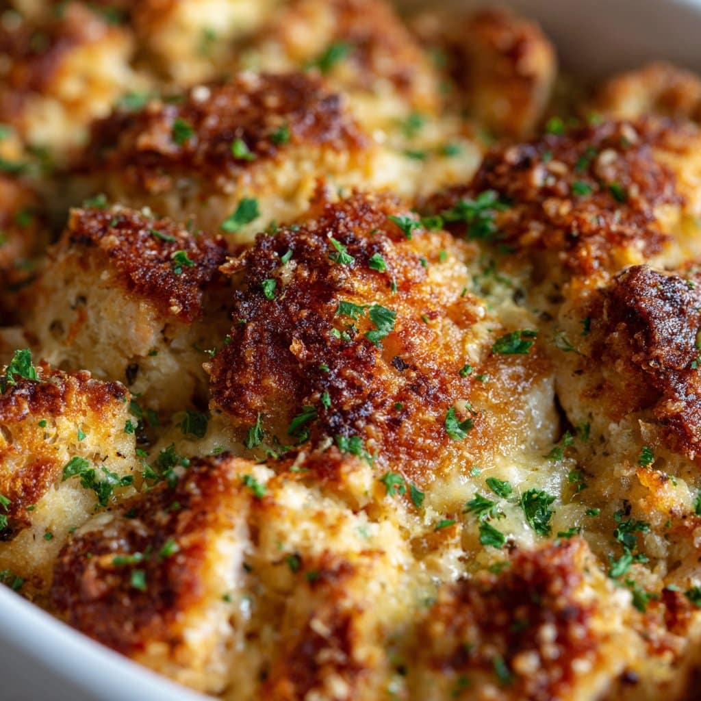 Bread and Crumbs Chicken Bake with Parmesan Coating
