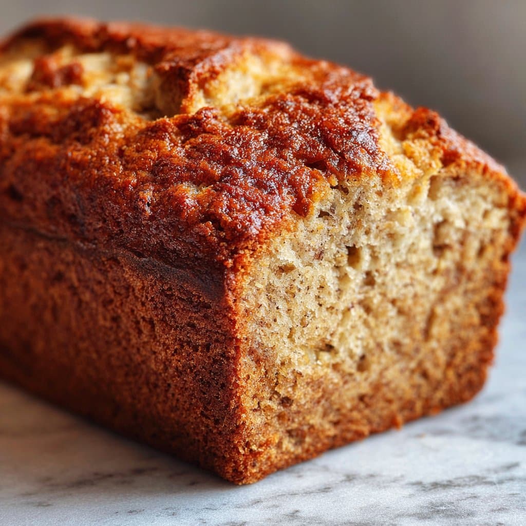4 Ingredient Banana Bread with Ripe Bananas