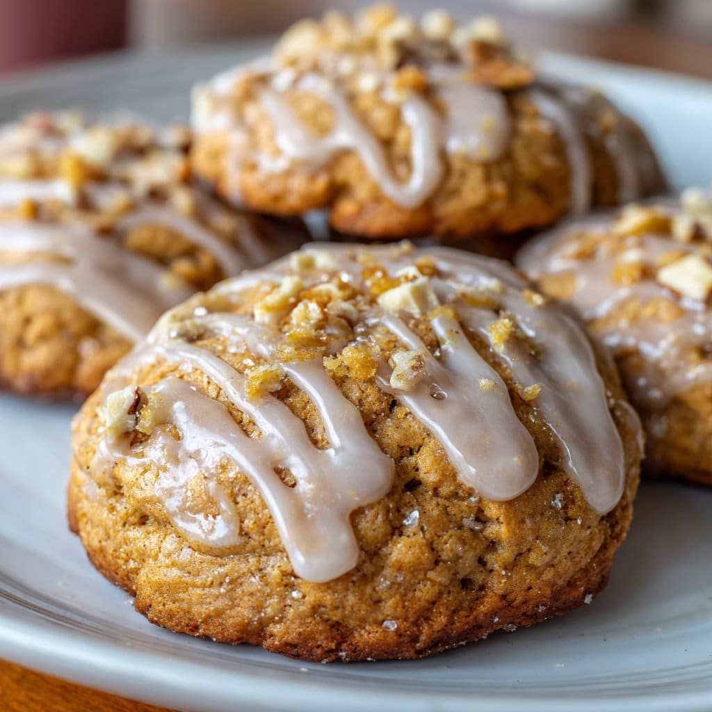 Banana Bread Cookies with Cinnamon Sugar Glaze