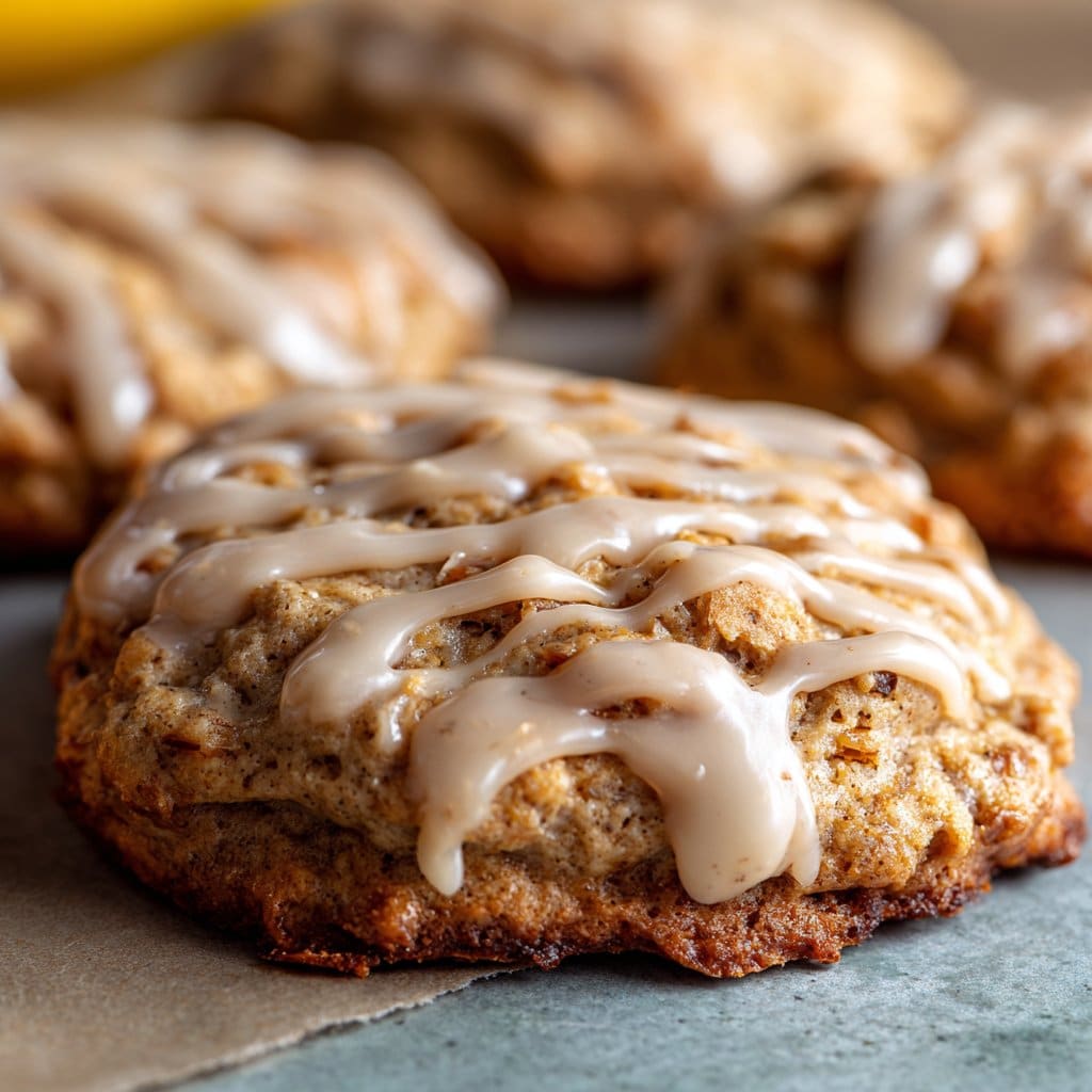 Banana Bread Cookies with Brown Butter Glaze