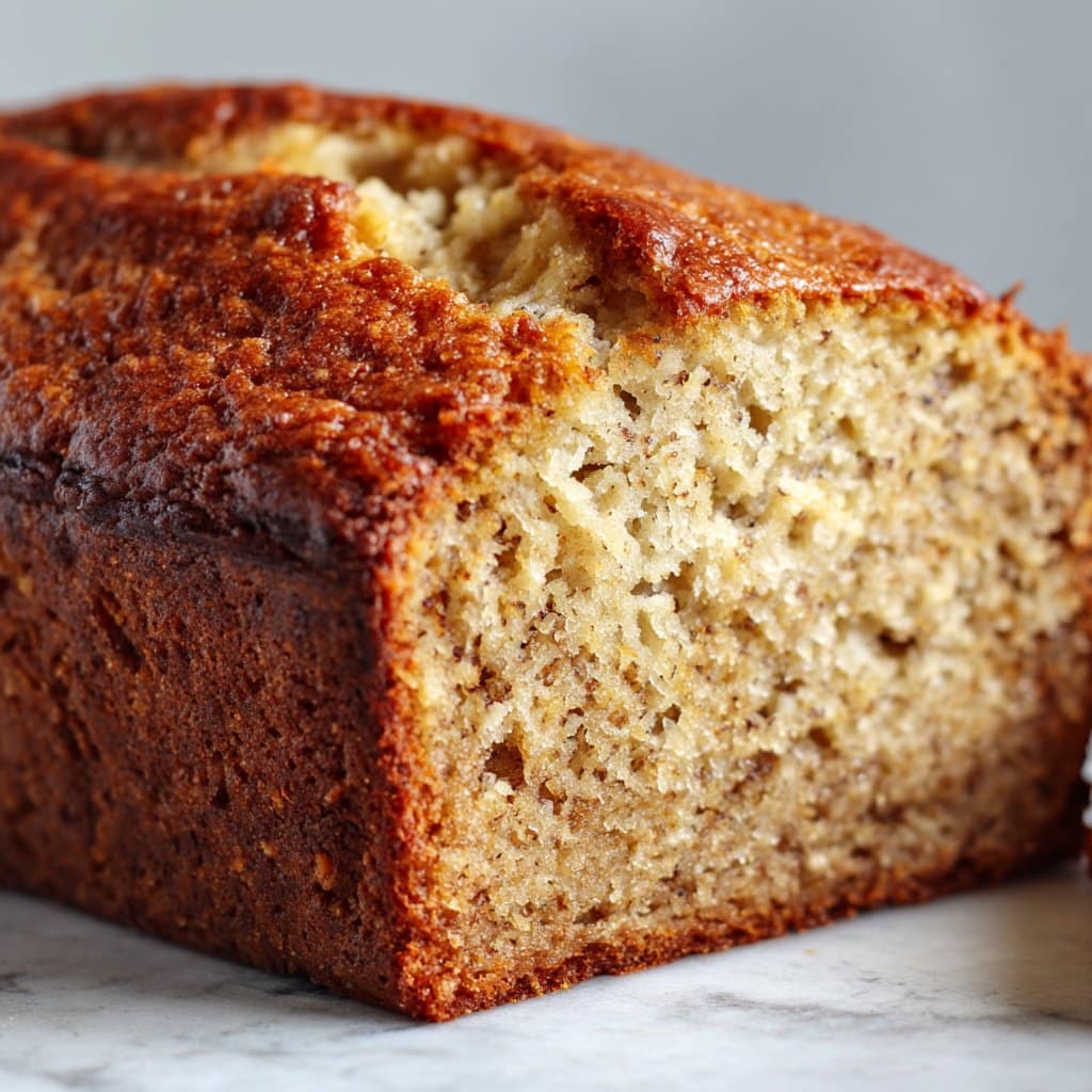 4 Ingredient Banana Bread with Soft Center