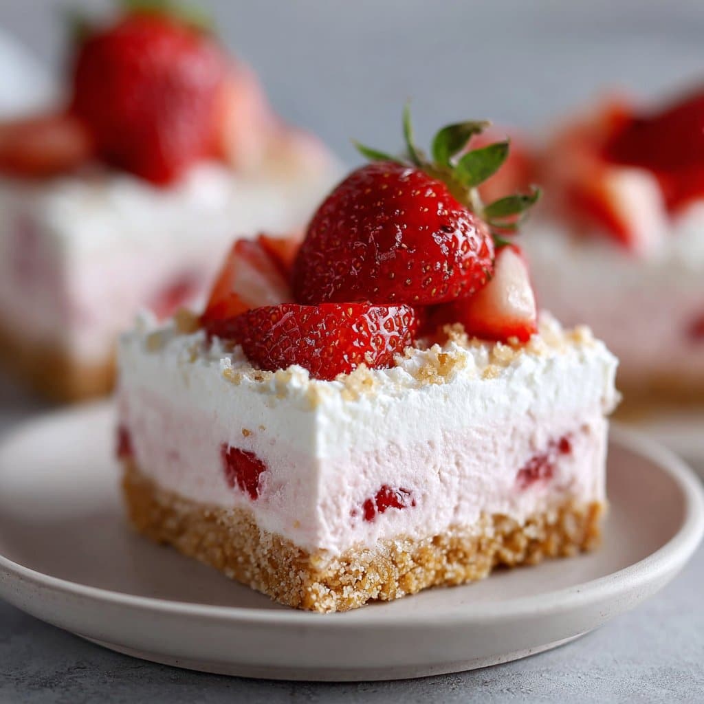 No-Bake Strawberry Cheesecake Bars