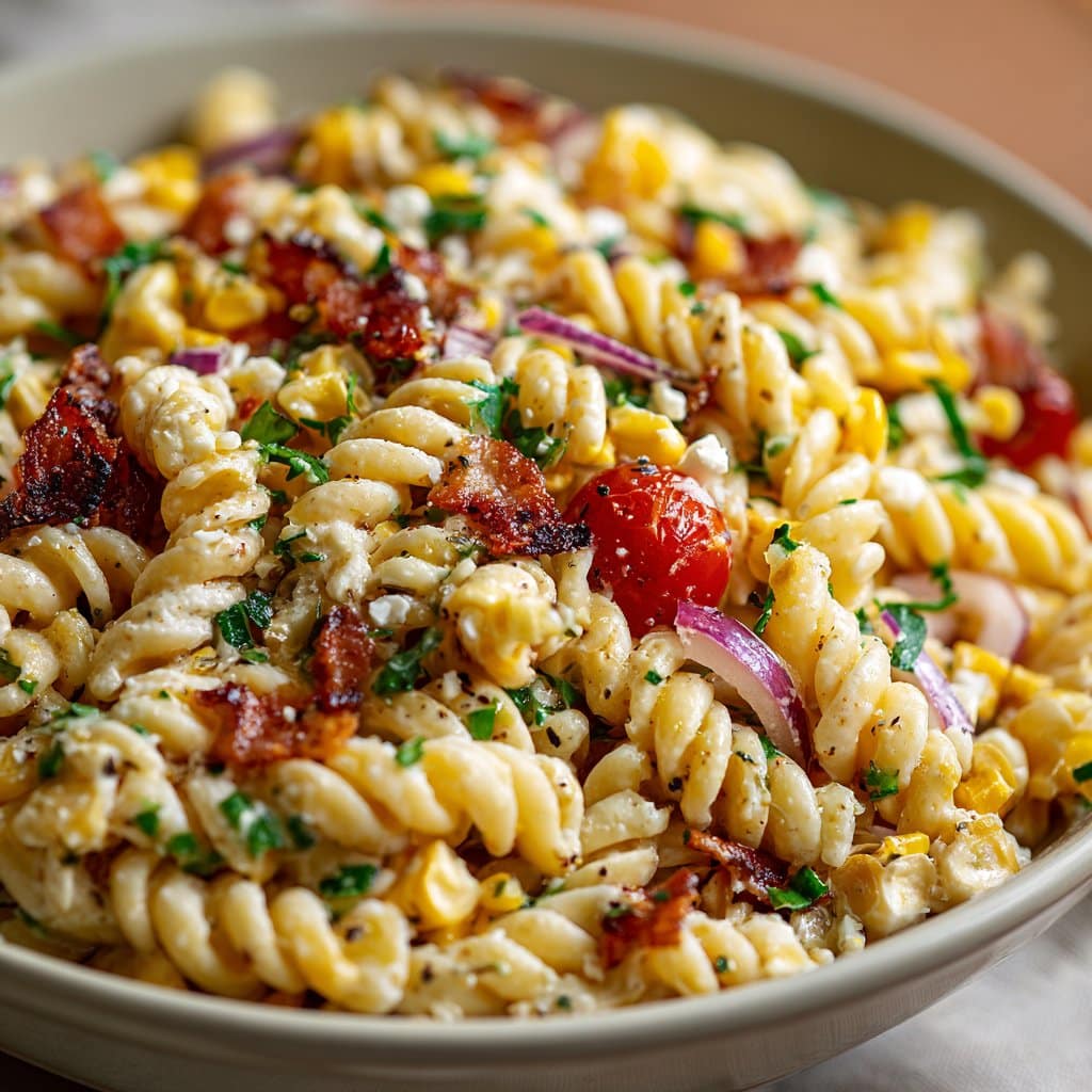 Healthy Street Corn Pasta Salad