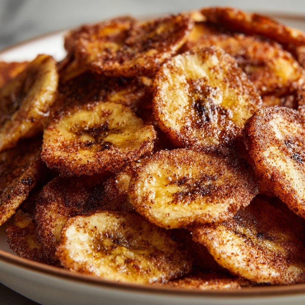 Cinnamon Sugar Banana Chips in Oven or Air Fryer