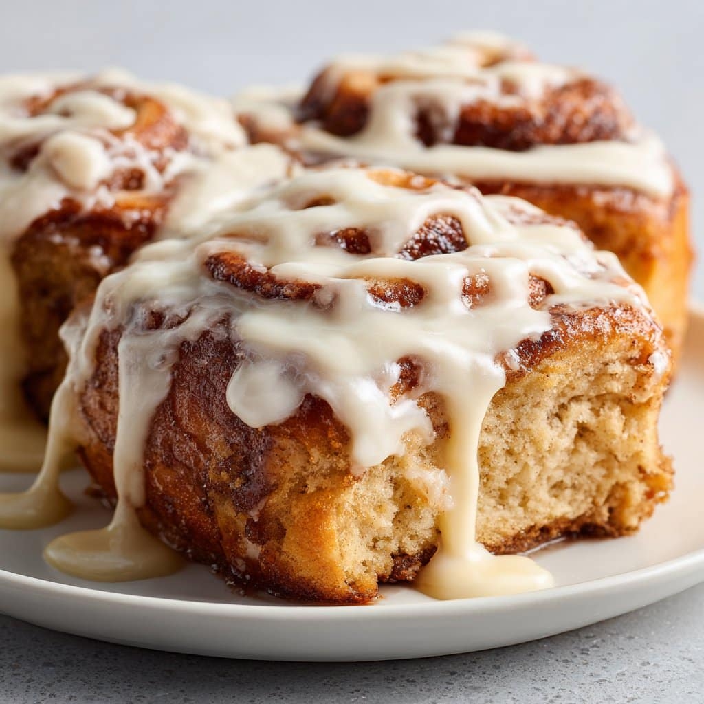 Banana Bread Cinnamon Rolls with Cream Cheese Glaze