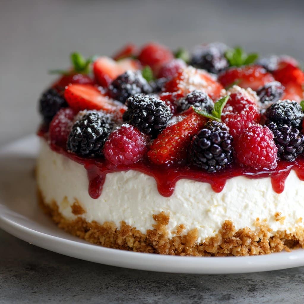 Low Carb Berry Cheesecake Salad (No Bake)