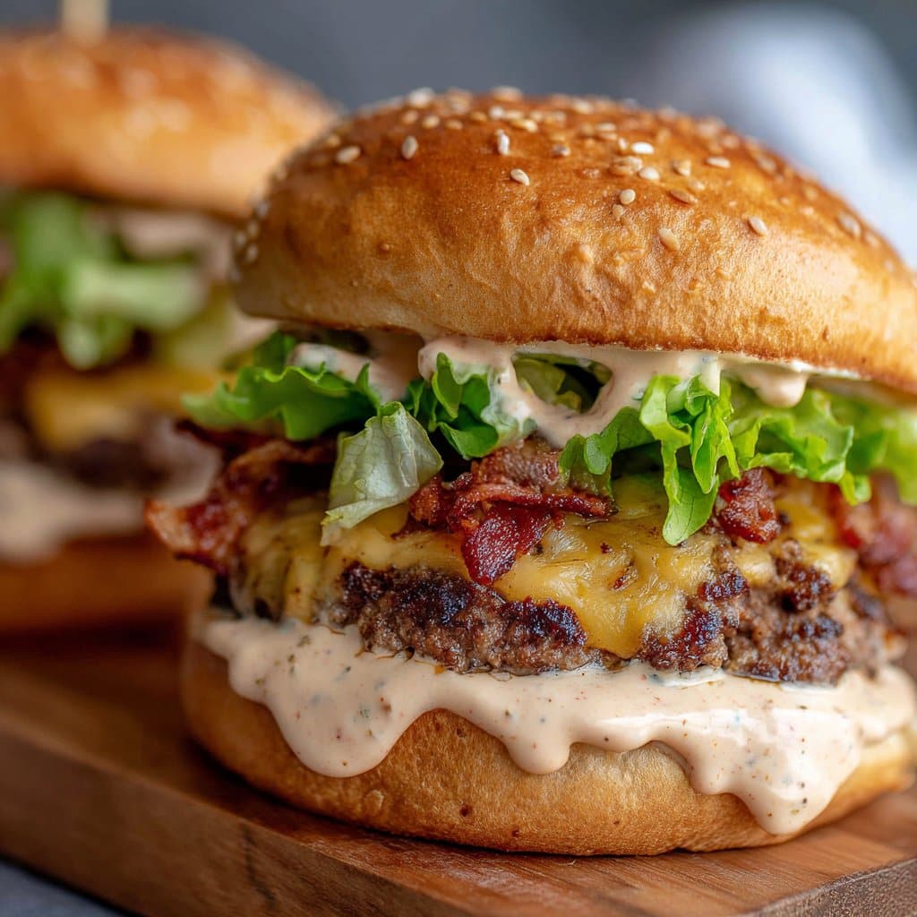 Keto Big Mac Smash Burgers with Special Sauce