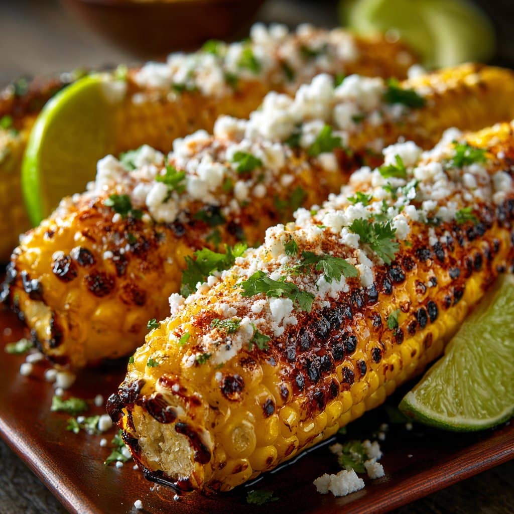 Mexican Street Corn on the Cob with Cotija