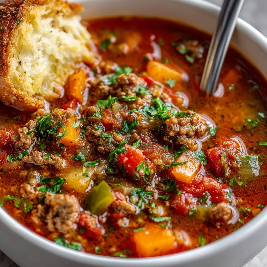 Hamburger Soup – Hearty & Filling