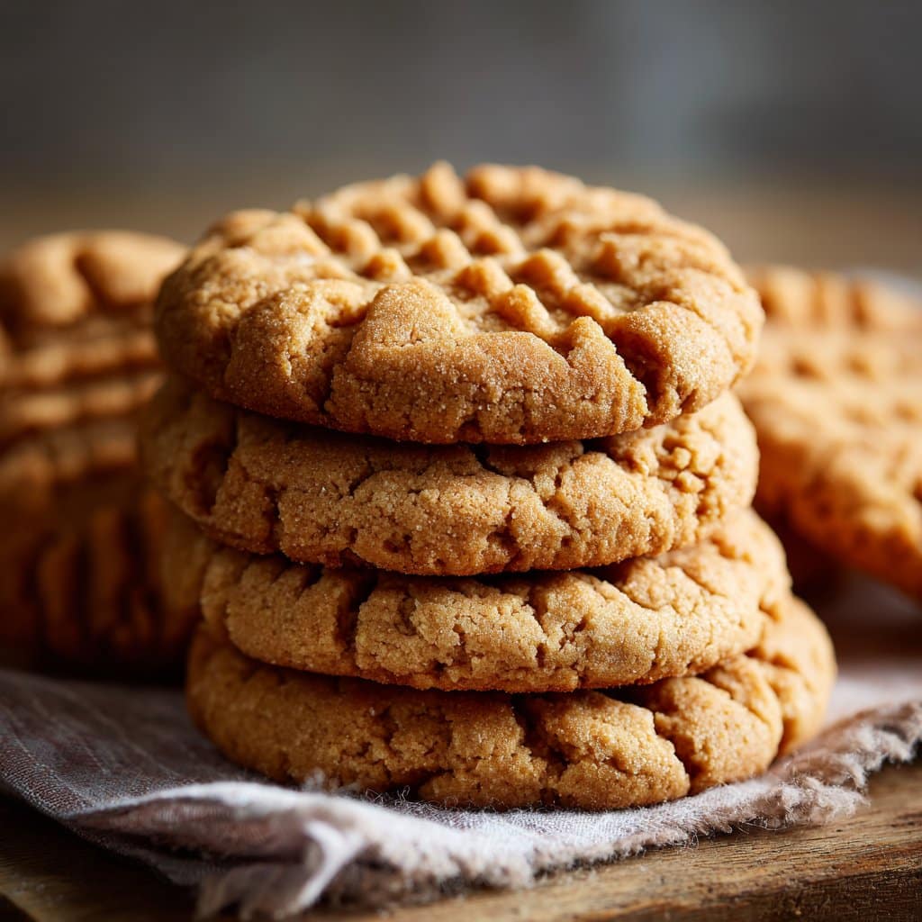 Old-Fashioned Peanut Butter Cookies (Soft & Chewy)