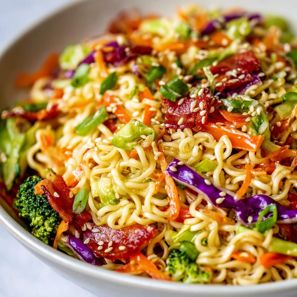 Ramen Noodle Salad with Crunchy Veggies