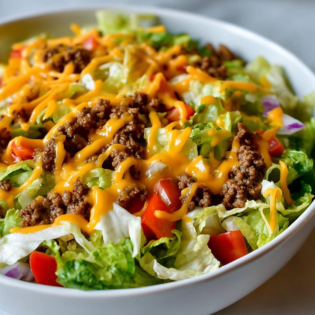 Big Mac Salad Recipe – Cheeseburger in a Bowl