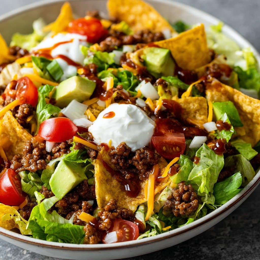 Healthy Taco Salad with Ground Beef
