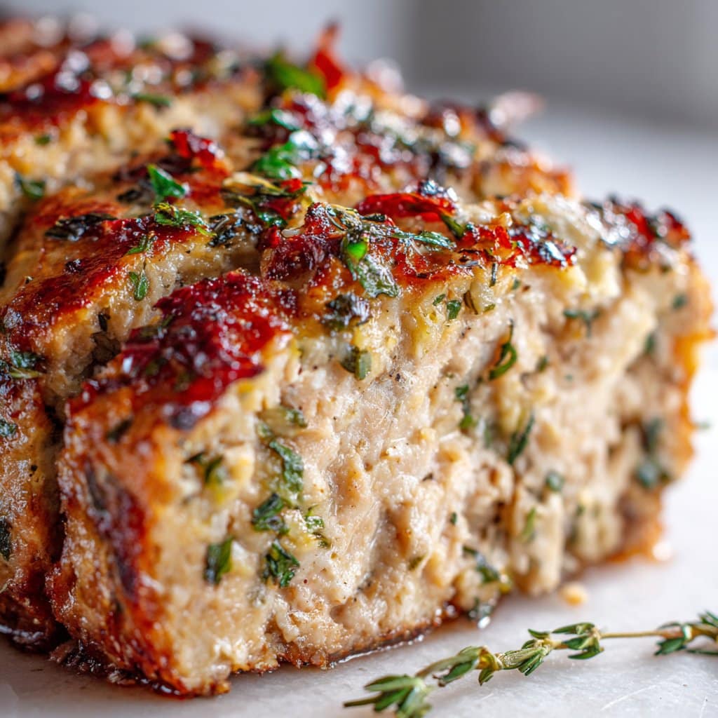 Garlic Parmesan Chicken Meatloaf – So Juicy!