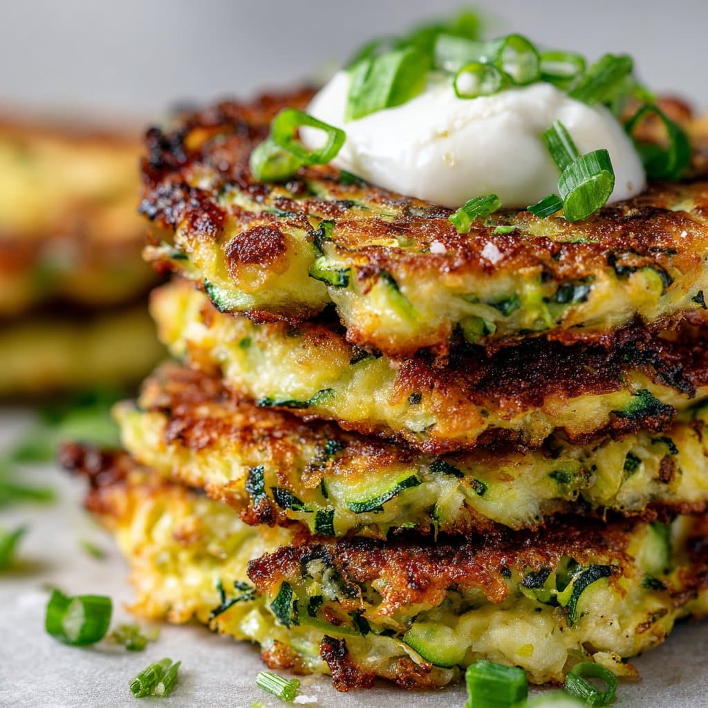 Crispy Zucchini Fritters – Easy & Low Carb
