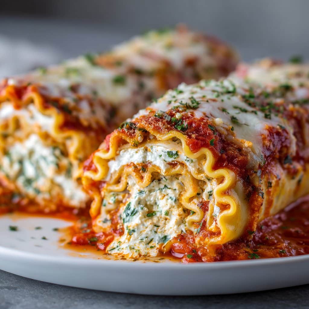 Low Carb Lasagna Rolls with Ricotta