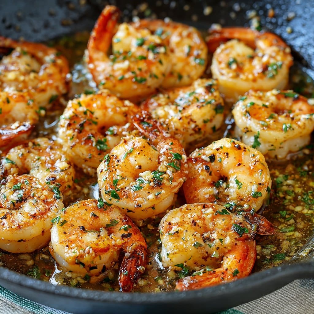 Keto Garlic Butter Shrimp Skillet