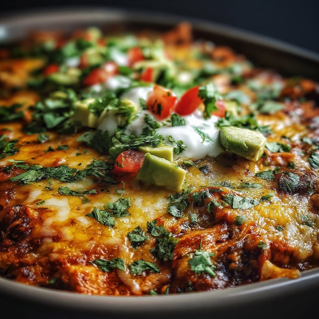 Low Carb Chicken Enchilada Casserole