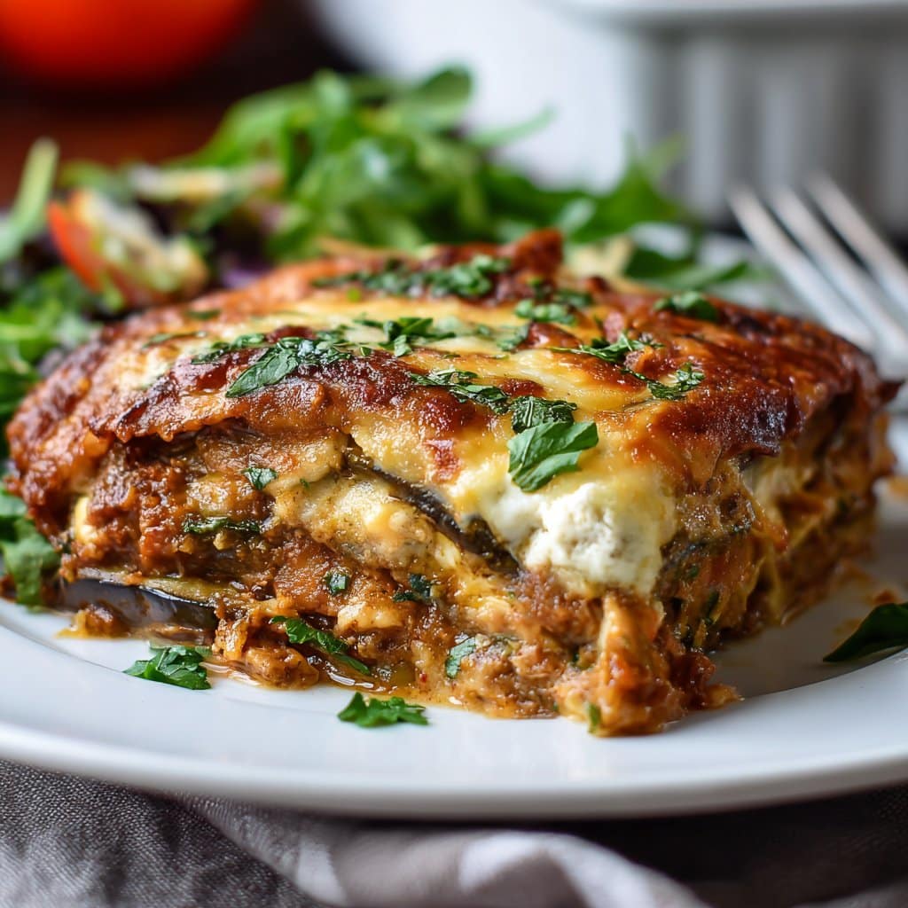 Low Carb Eggplant Lasagna Bake