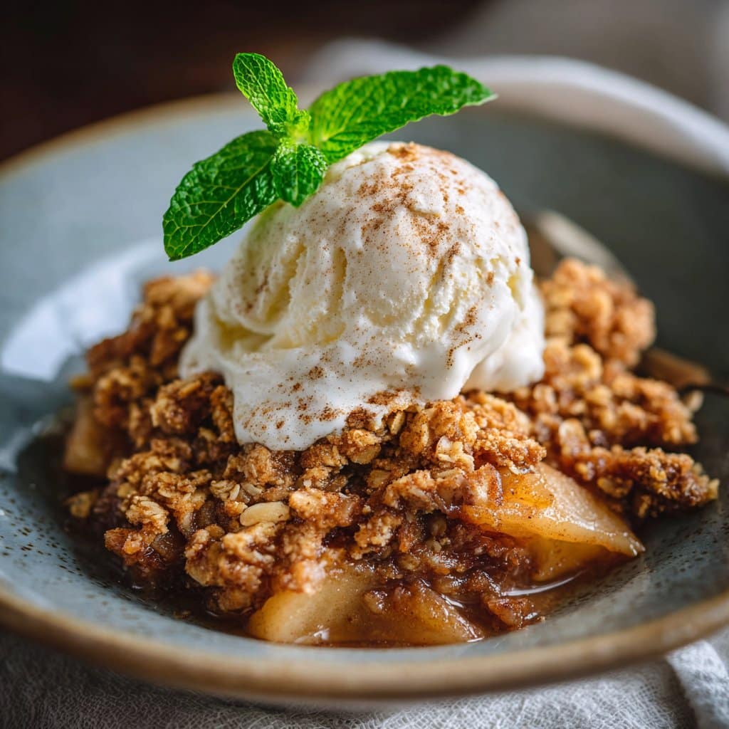 Autumn Apple Crisp with Cinnamon Spice