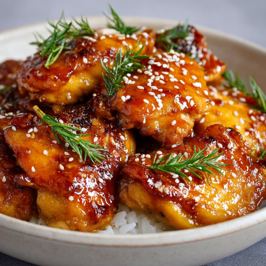 Sticky Chinese Honey Garlic Chicken