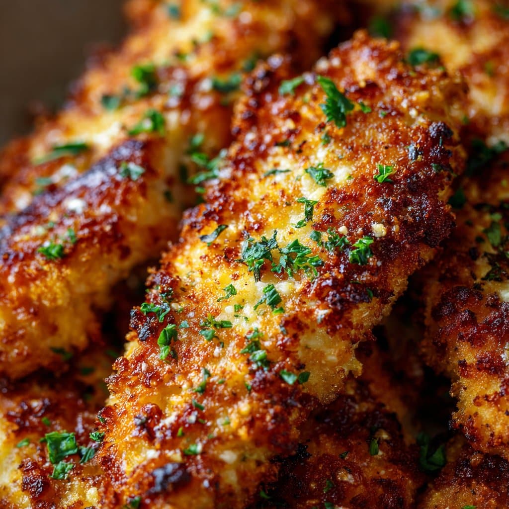 Crispy Garlic Parmesan Chicken Tenders Baked