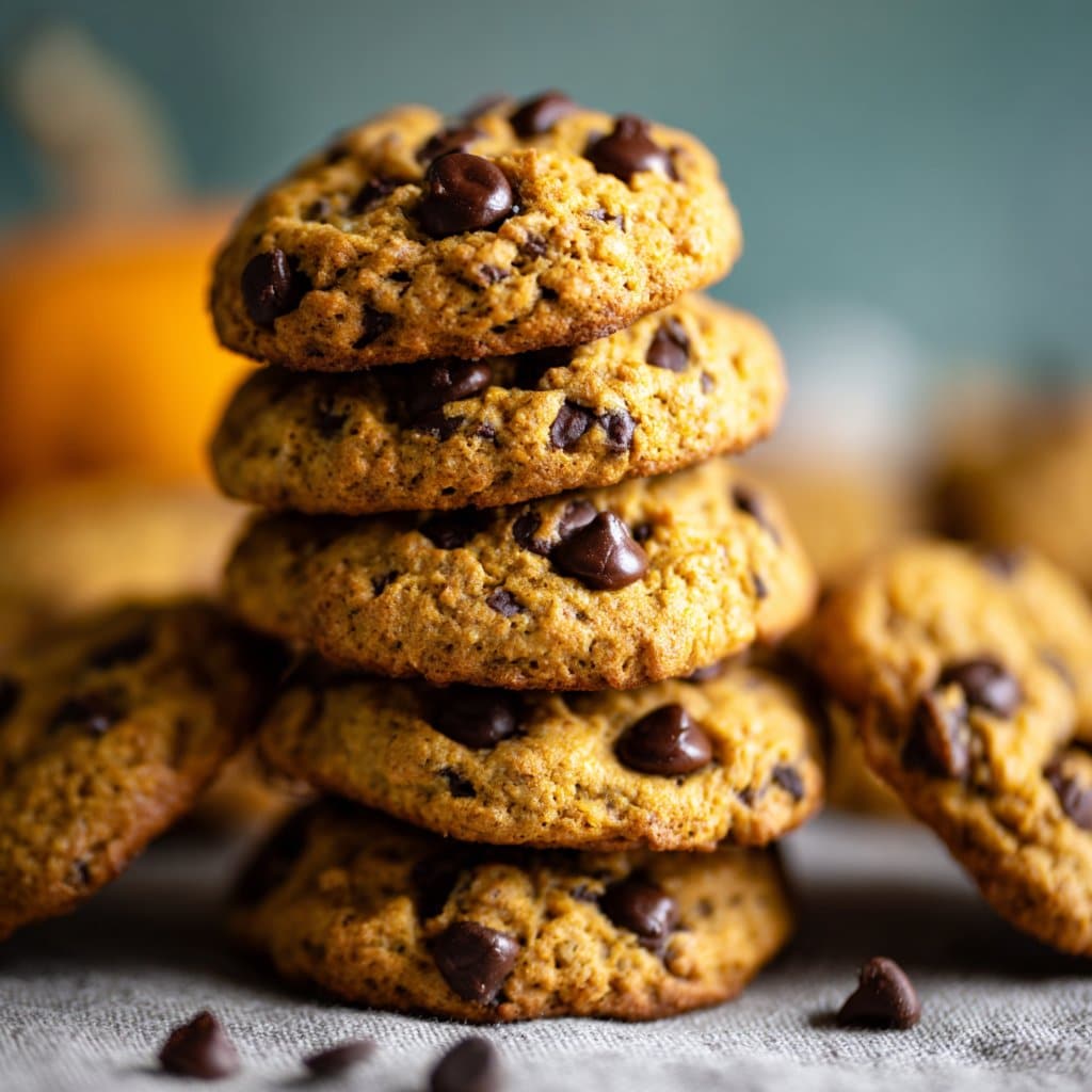 Pumpkin Chocolate Chip Oatmeal Cookies