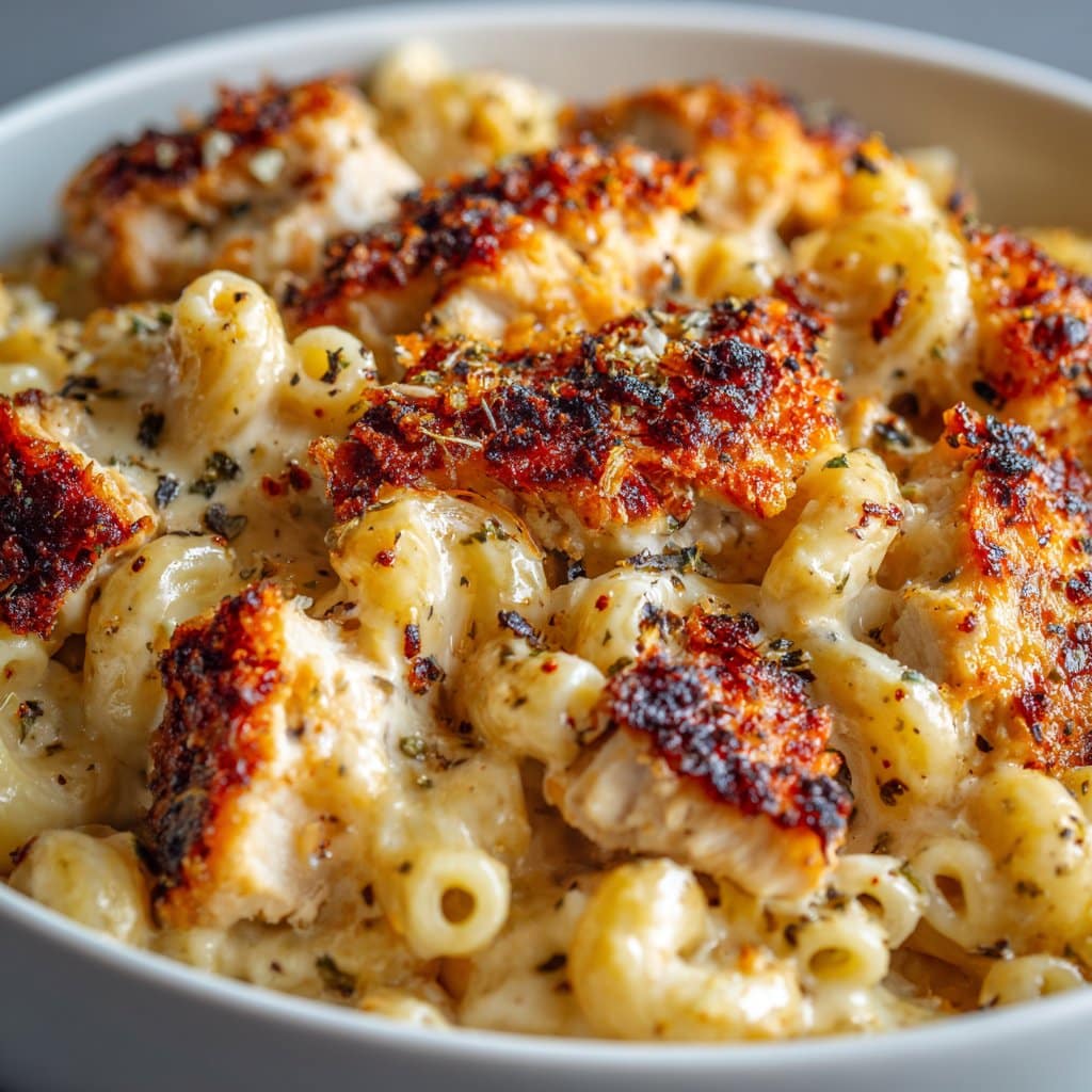 Creamy Honey Pepper Chicken Mac and Cheese