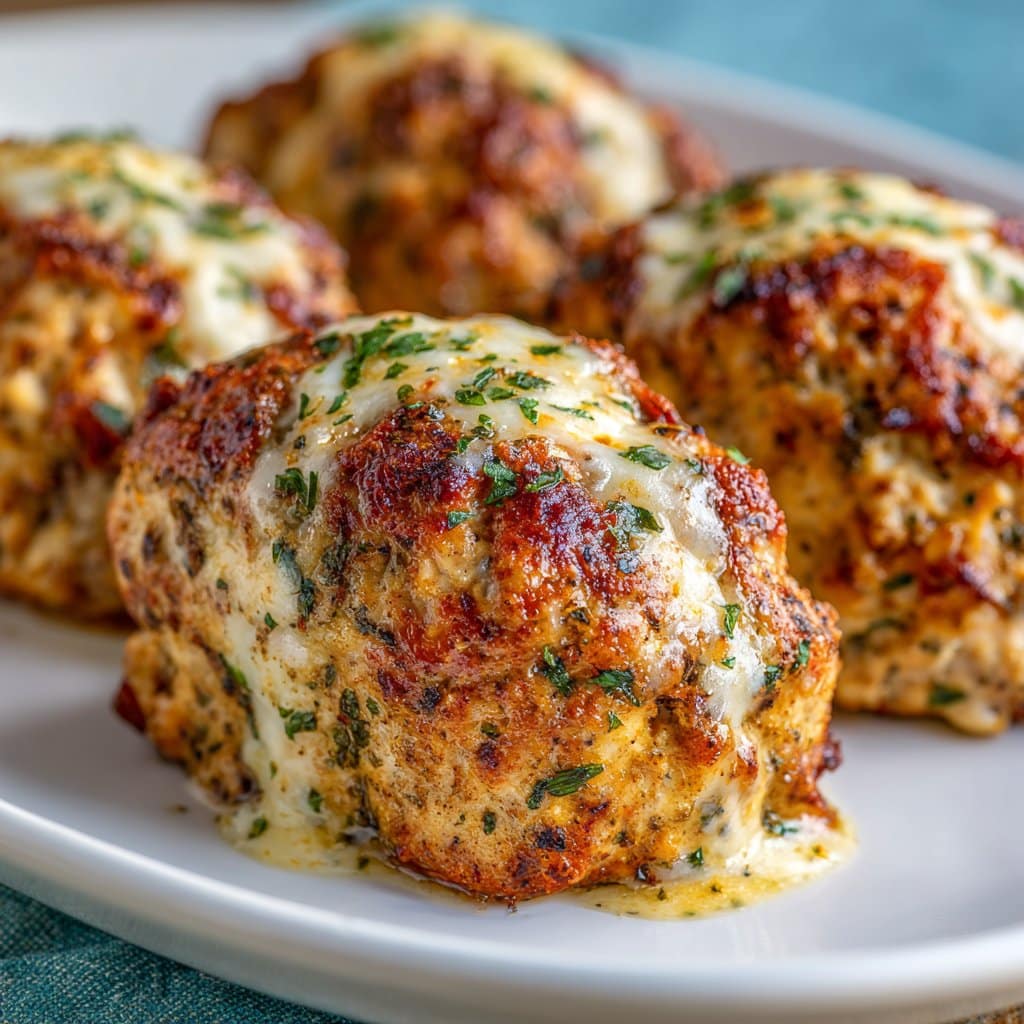 Garlic Parmesan Chicken Meatloaves