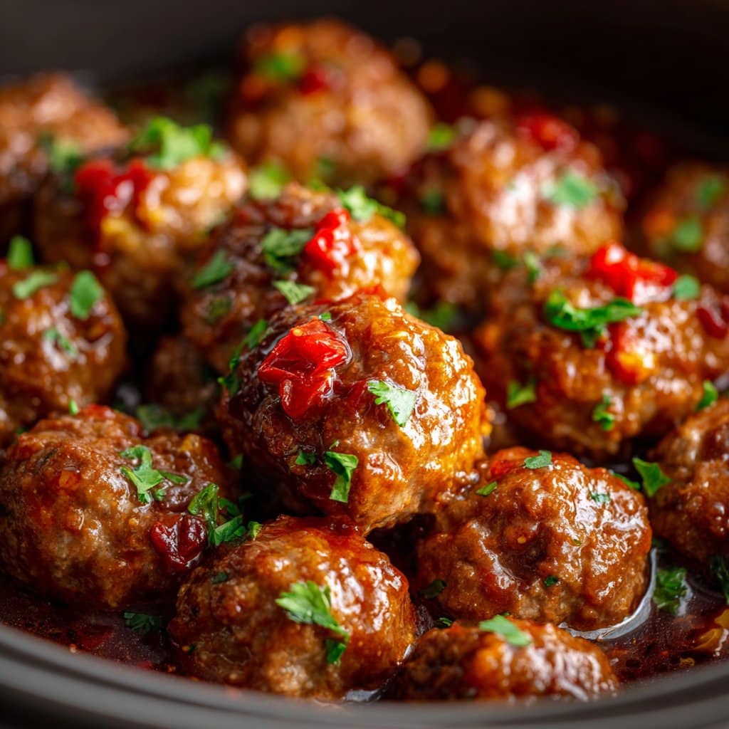 Sweet Chili Crockpot Meatballs