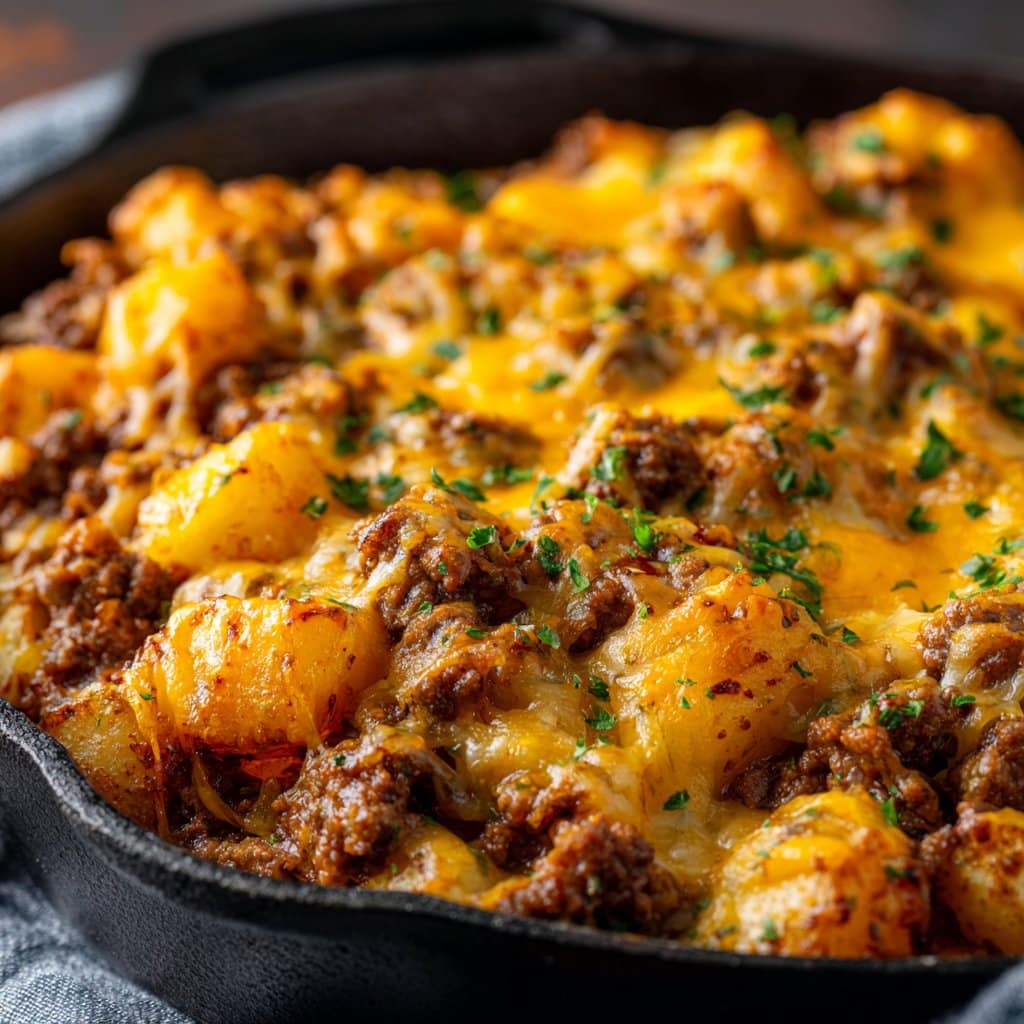 Cheesy Ground Beef and Potatoes