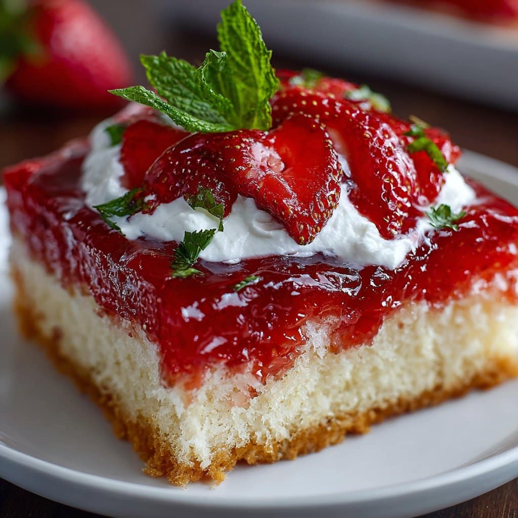 Strawberry Jello Poke Cake (Retro!)