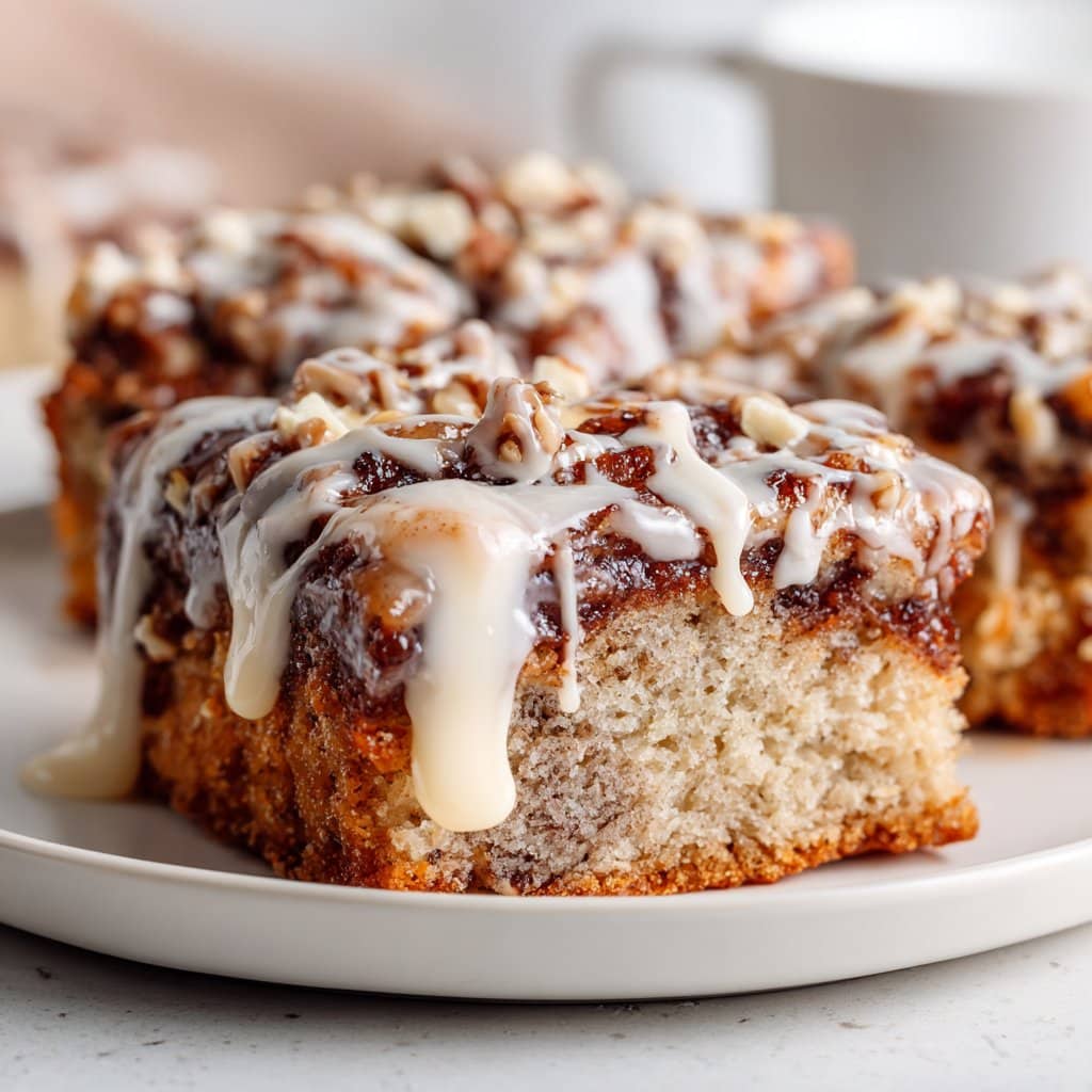 Cinnamon Roll Bliss Bars with Glaze