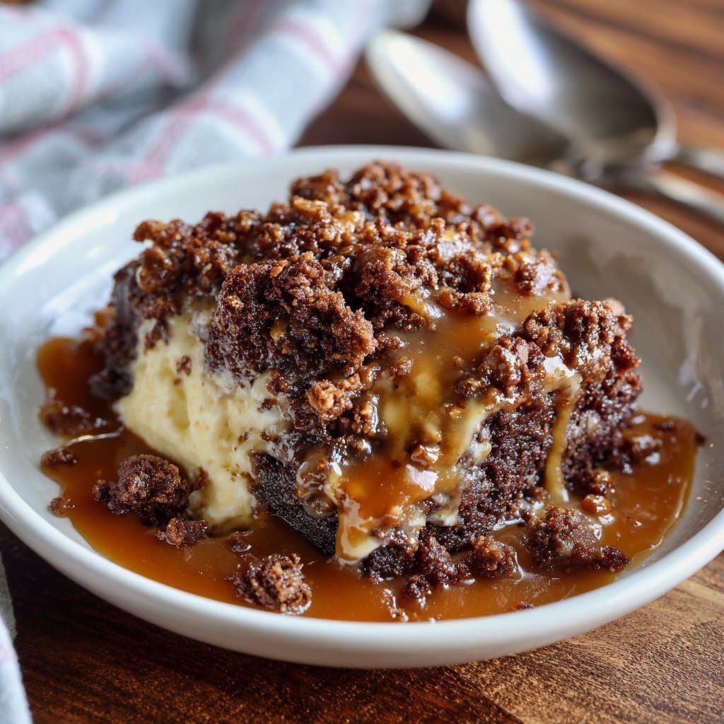 Chocolate Caramel Dump Cake (One Bowl!)