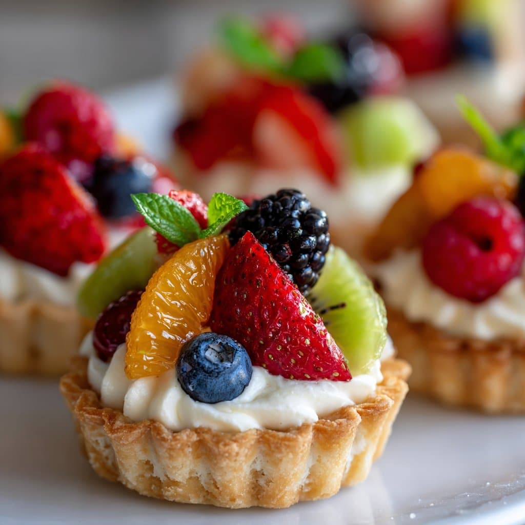 Mini Fruit Tartlets with Cream Cheese